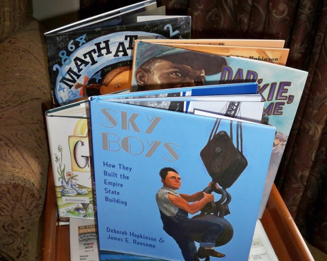 100_0810 These are some of the books I picked up at the NCTE Exhibit Hall.