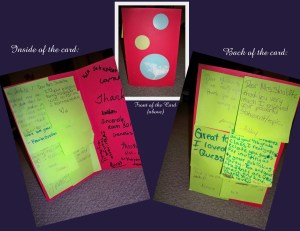 What an amazing gesture!  How kind of these students to provide me, and my students, with feedback about their writing!