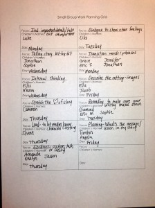 This planning grid helps me pull students together who have similar individual needs.