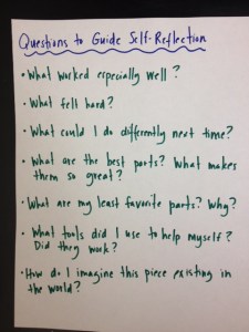 Questions to Guide Self-Reflection Chart