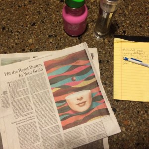 The Levitin article sat beside the shopping list and beneath my daughter's water bottle and our S&P shaker last week. 