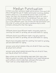 Median Punctuation Task Card -- Click on the image to enlarge.