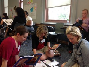 Working in one of the centers Ali set up with Annemarie Johnson and Taryn Vanderburg.