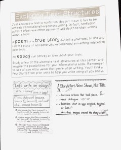 Exploring Text Structures Task Card -- Click on the image to enlarge.