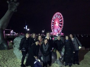 Several of us hung out by the Awakening on the beach at National Harbor after dinner.
