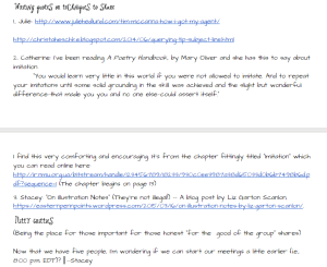 Here's a peek at the rest of our most recent bi-weekly agenda. (Click on the image to enlarge.)