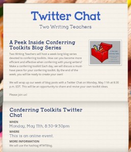 Click on the image for more information about the Twitter Chat.