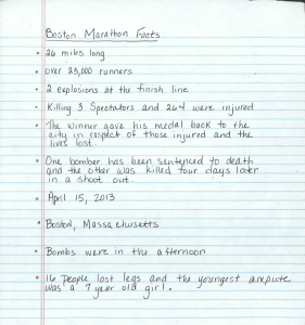 Some facts about the Boston Marathon bombing.