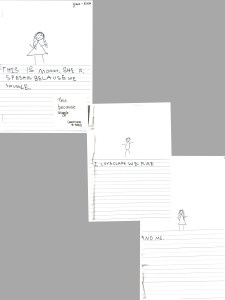 The pictures and the writing is more sparse than her mid-winter writing.