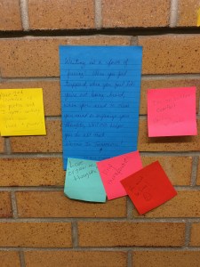 gallery walk post its