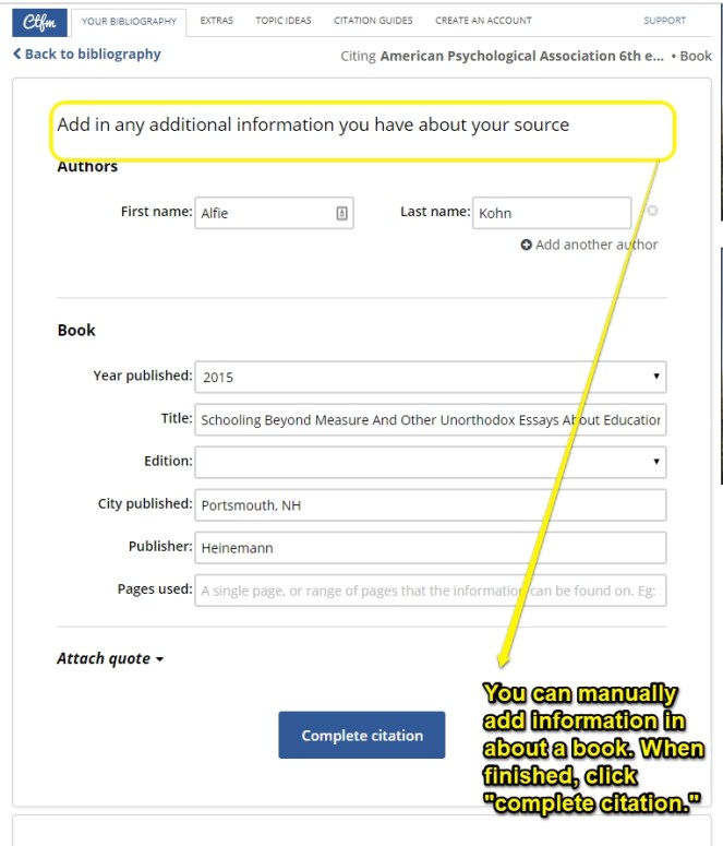 Cite This For Me Add Book