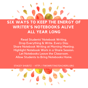 Six Ways to Keep the Energy of Writer's Notebooks Alive All Year Long