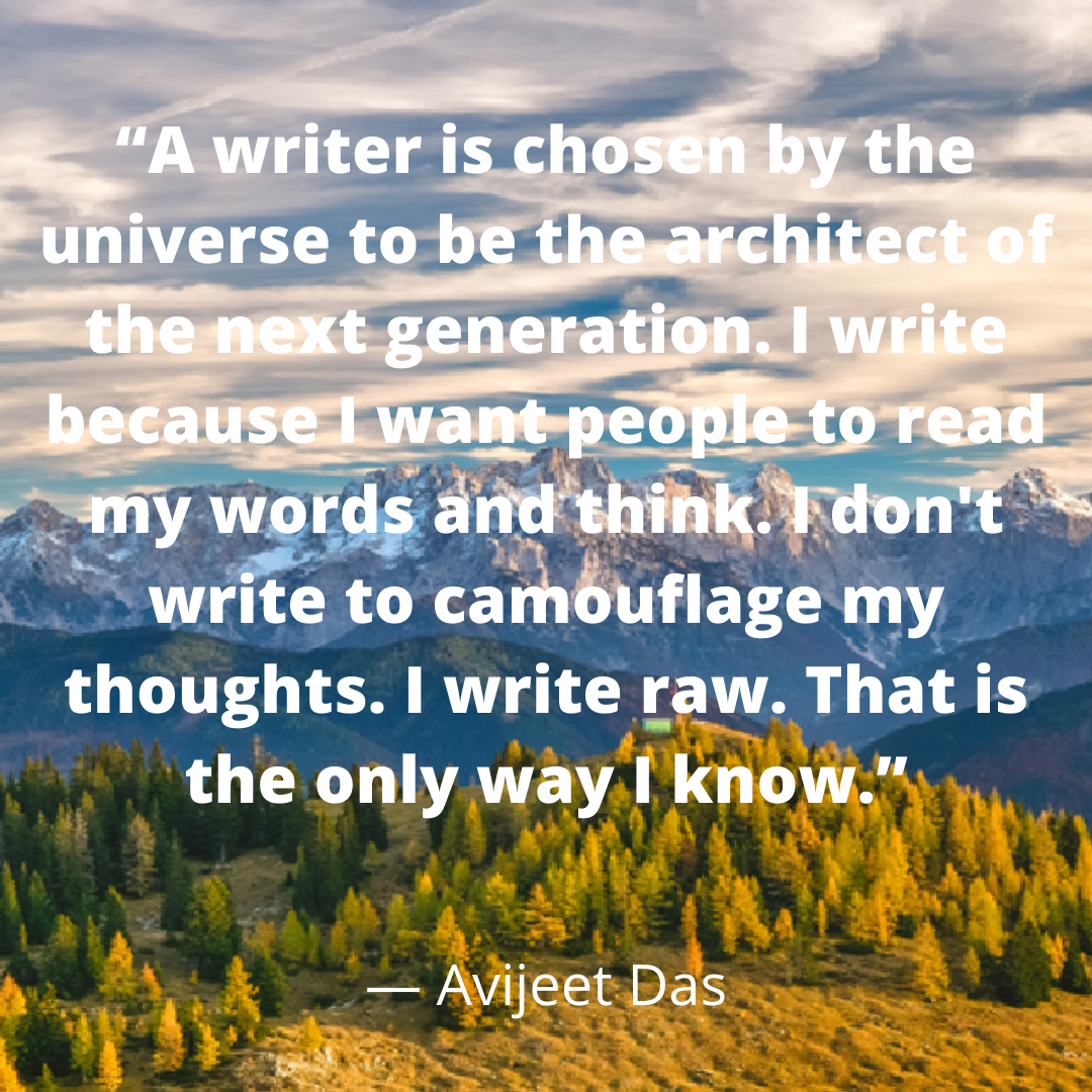 A writer is chosen by the universe