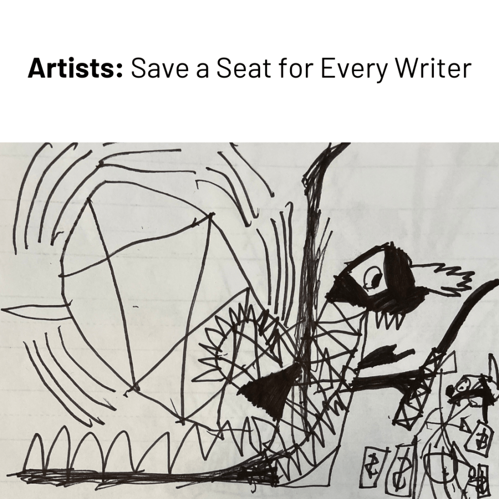 A drawing of a dragon made by a kindergarten student.