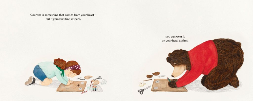 Interior spread from COURAGE HATS.