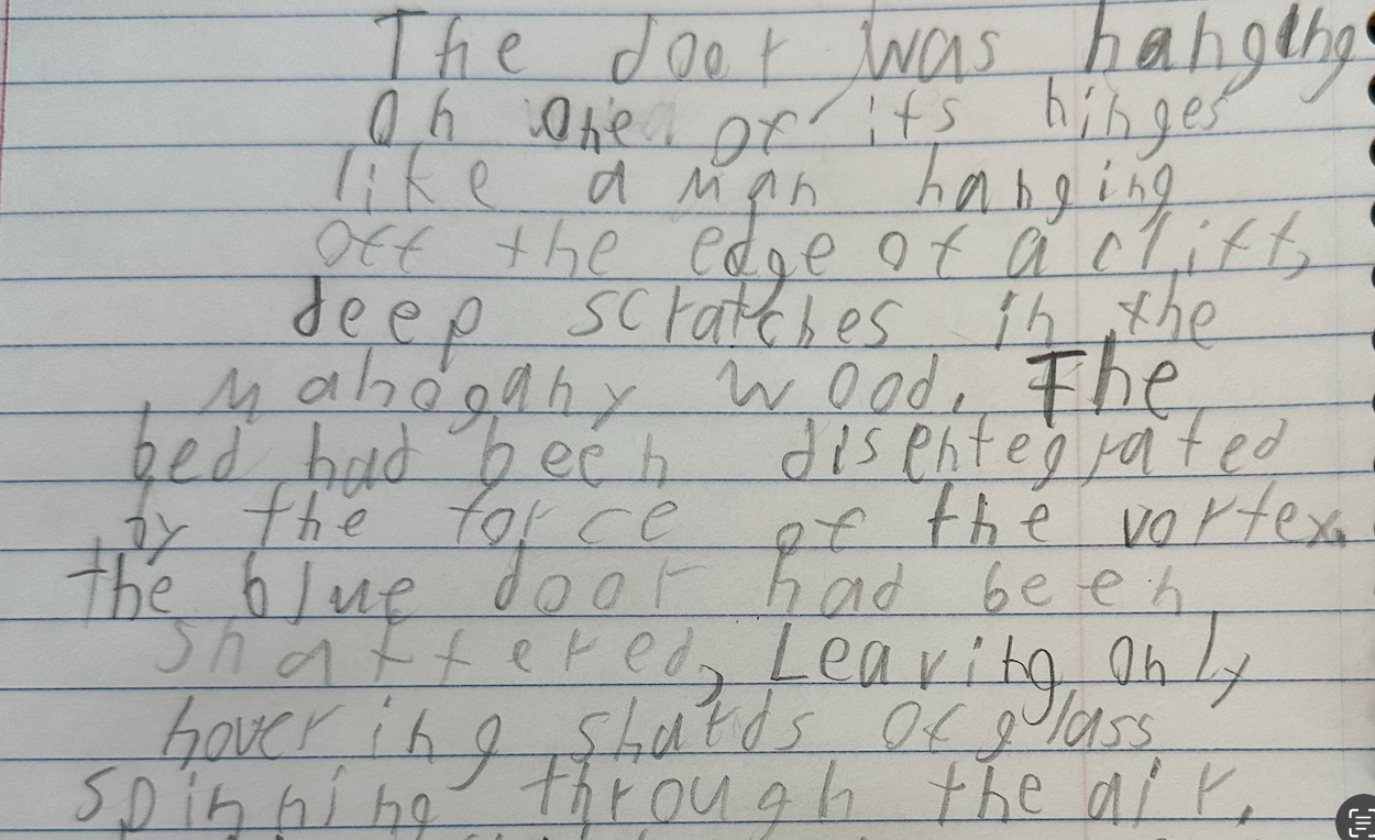 Student descriptive writing