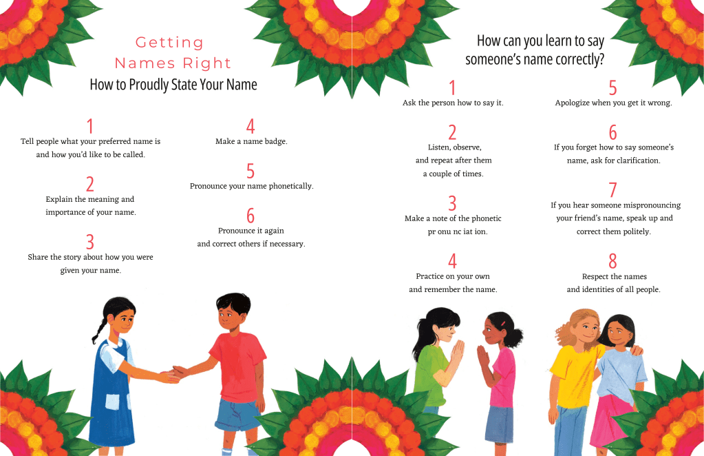 Getting Names Right (Illustrated by Tara Anand, courtesy of Penguin Workshop) Includes how to proudly state your name and how to learn to say someone's name correctly.