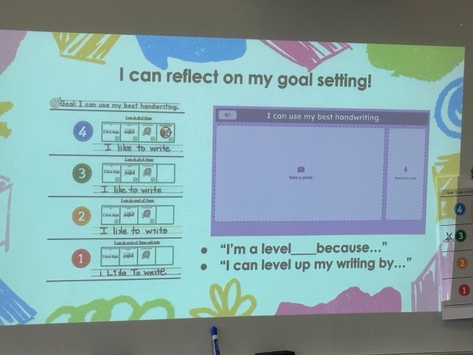 Image of Seesaw directions for recording a self-reflection.