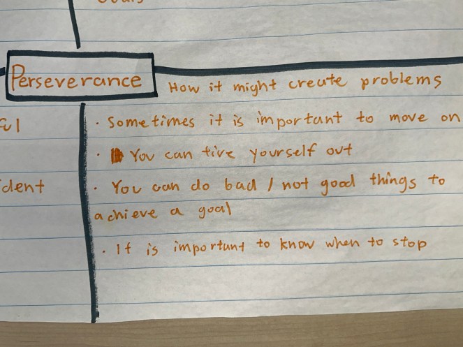 "How perseverance might create problems for me"