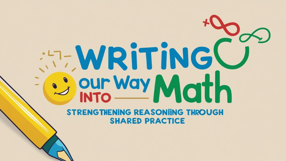 title image: writing our way into math.