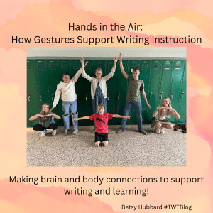 children standing in the formation of a story mountain with the title of the post