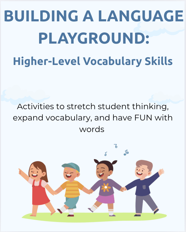 Students playing with a title: "Building a Language Playground"