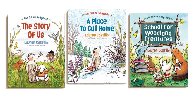 Three Hedgehog Book Covers