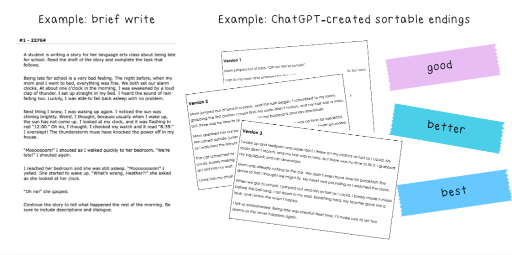 sample brief write with ChatGPT-created sortable endings 