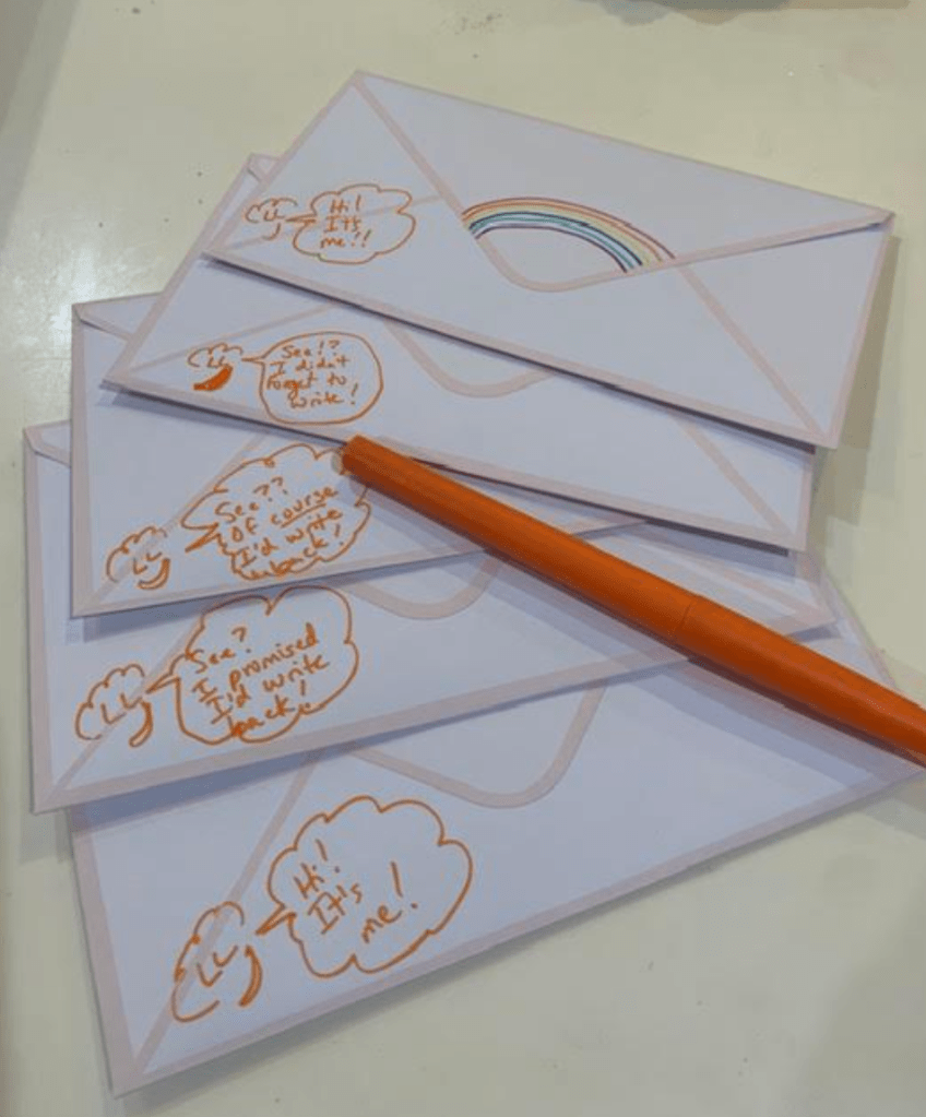 Photo of a group of letters waiting to be mailed