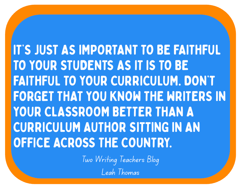 Text: it’s just as important to be faithful to your students as it is to be faithful to the curriculum. I